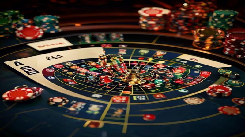 Minh họa bàn chơi Baccarat trực tuyến